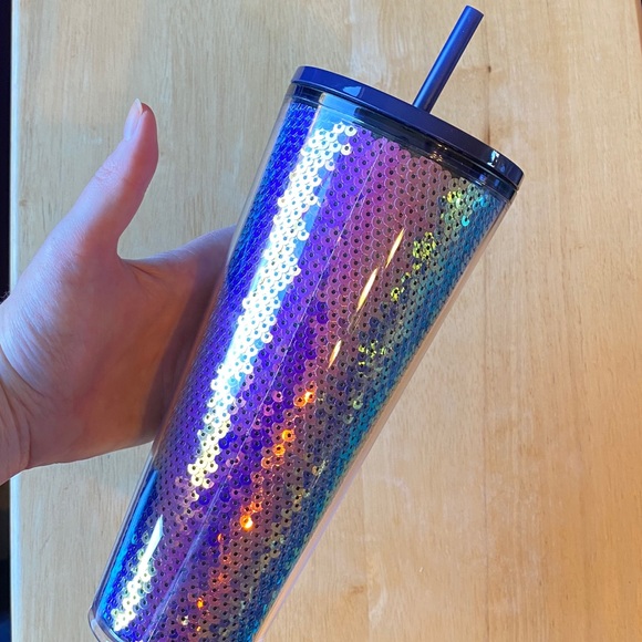 Starbucks 2020 Iridescent Sequin Cold Cup, Purple - Picture 4 of 6